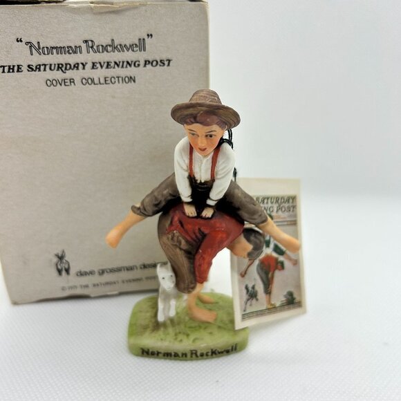 Vintage David Grossman Designs Normal Rockwell "leap frog" figurine - Picture 1 of 3